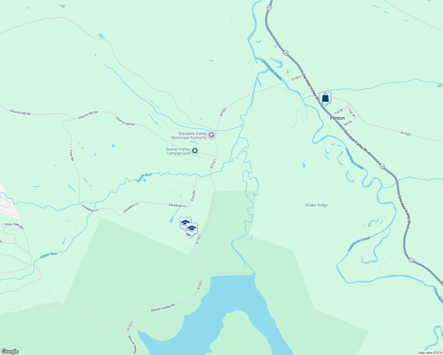map of restaurants, bars, coffee shops, grocery stores, and more near 199 Hughstown Road in Flinton