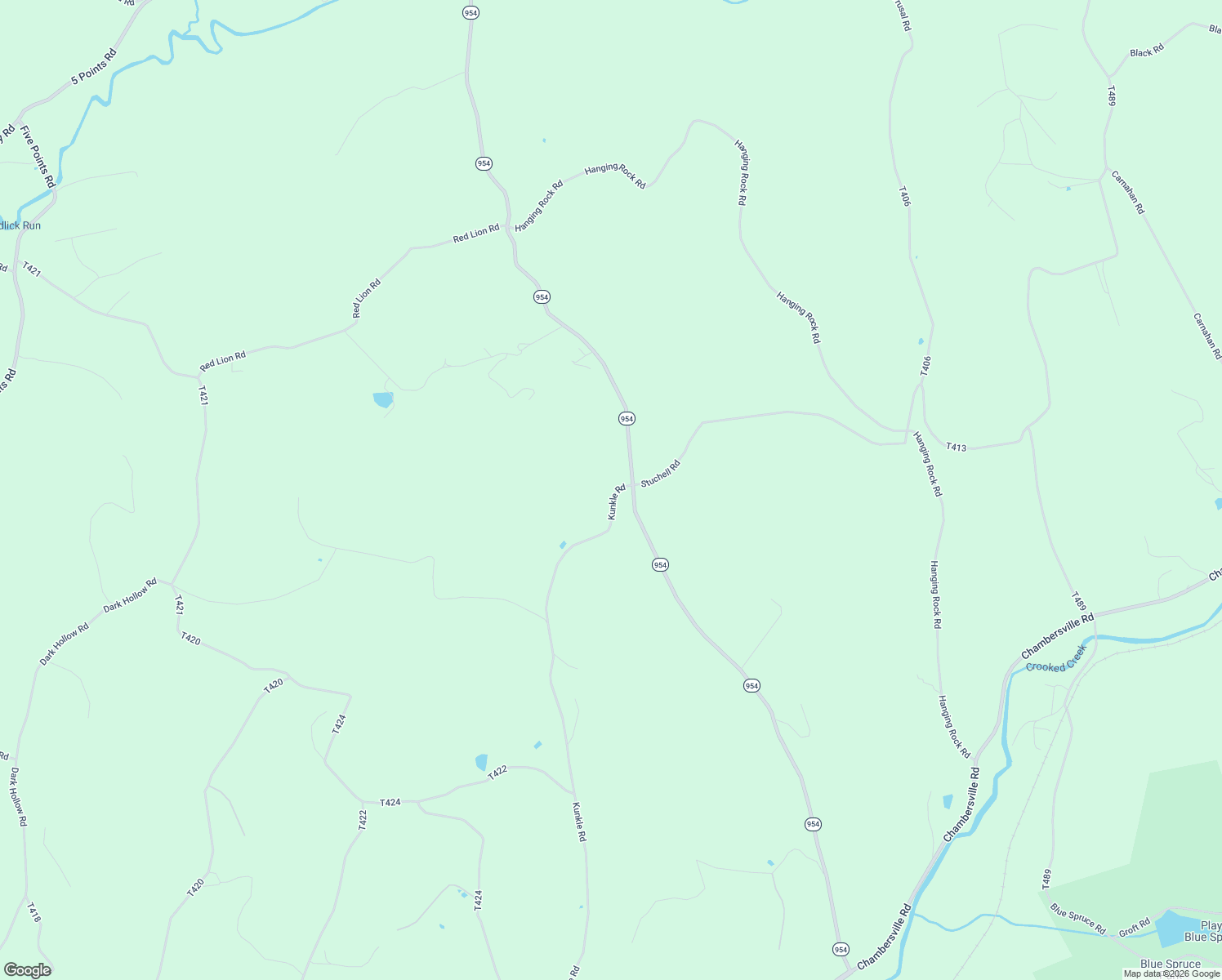 map of restaurants, bars, coffee shops, grocery stores, and more near 2425 Kunkle Road in Creekside