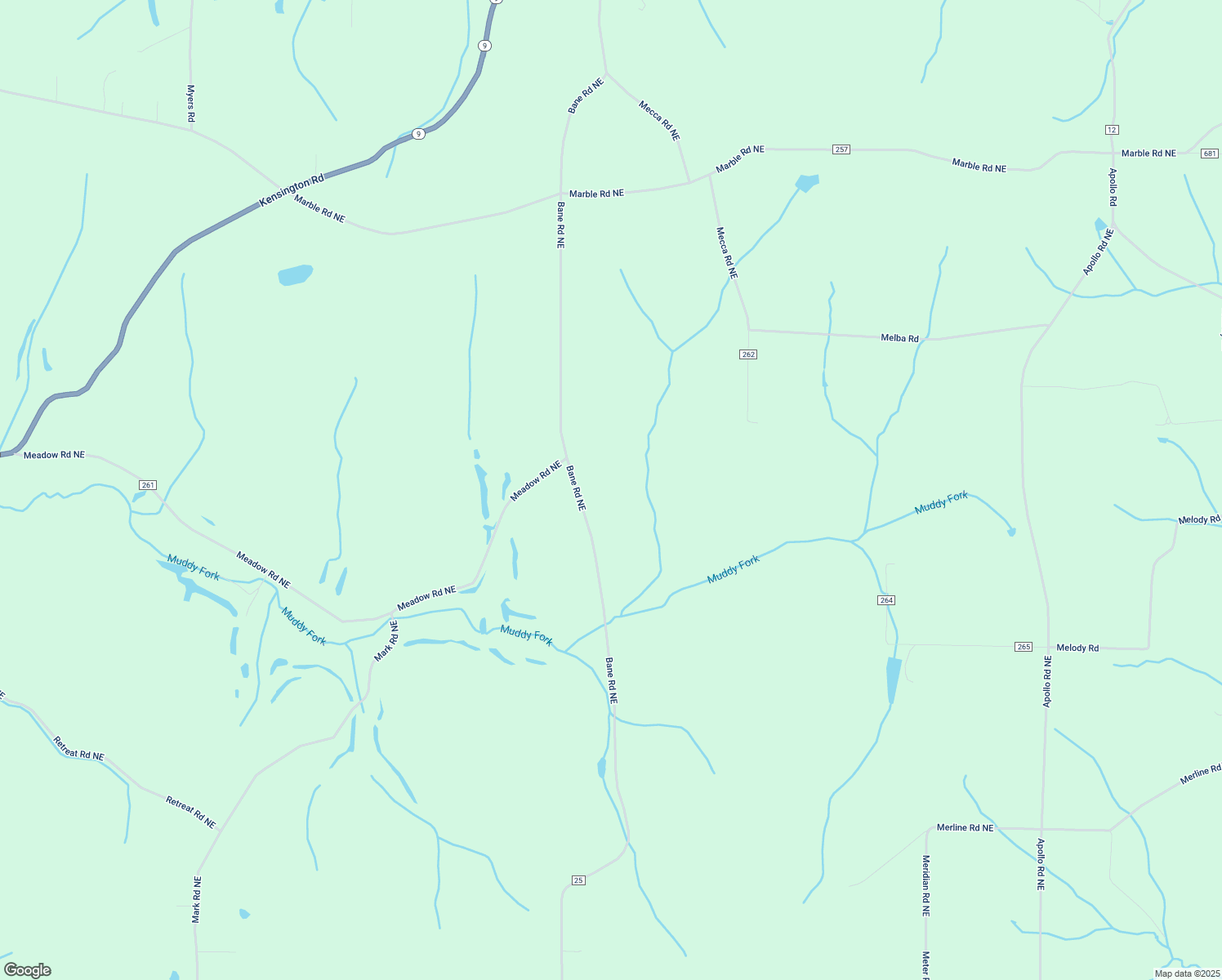 map of restaurants, bars, coffee shops, grocery stores, and more near 9100 Bane Road Northeast in Kensington