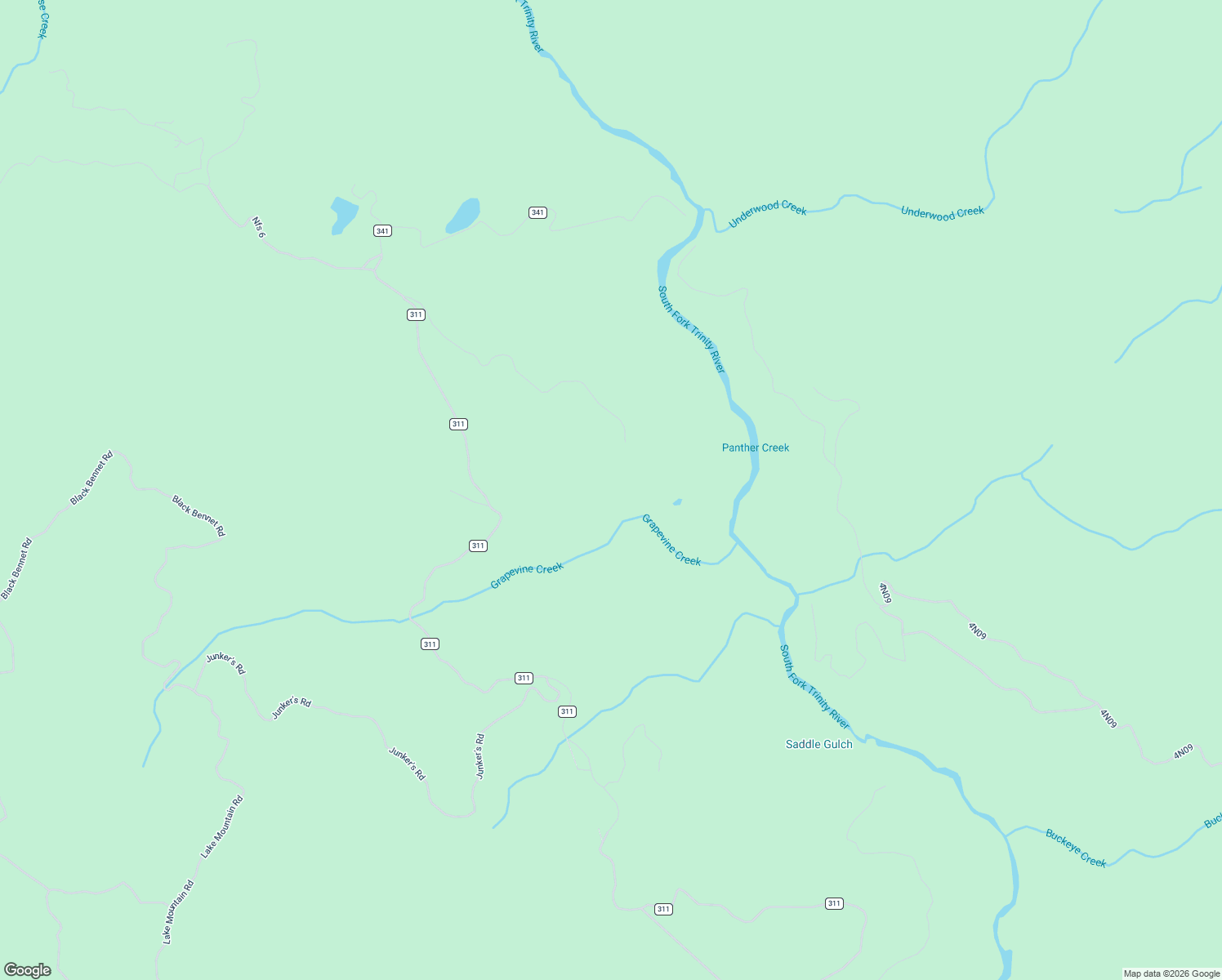 map of restaurants, bars, coffee shops, grocery stores, and more near 471 Manzanita Ranch Road in Hyampom