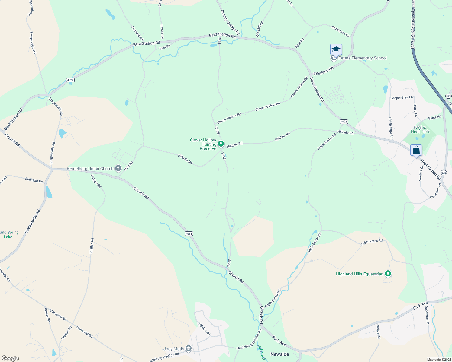 map of restaurants, bars, coffee shops, grocery stores, and more near 6826 Lime Kiln Road in Slatington