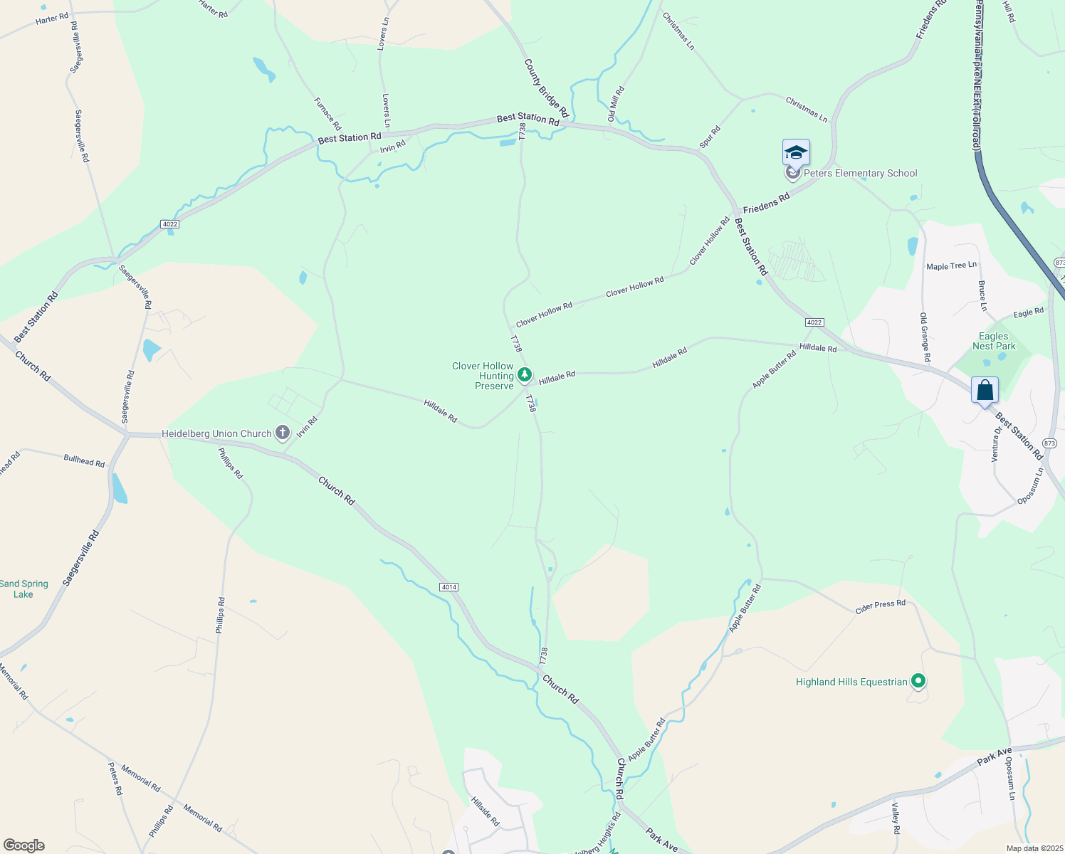 map of restaurants, bars, coffee shops, grocery stores, and more near 6862 Lime Kiln Road in Slatington