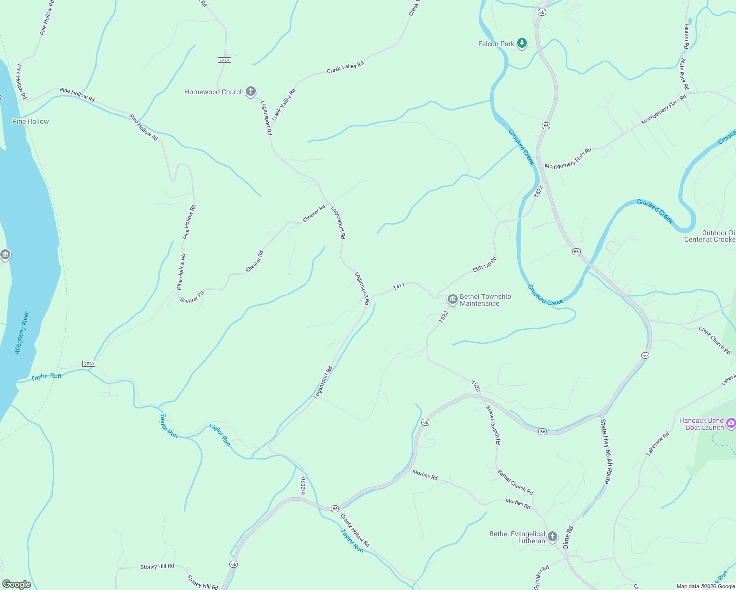 map of restaurants, bars, coffee shops, grocery stores, and more near 334 Logansport Road in Ford City