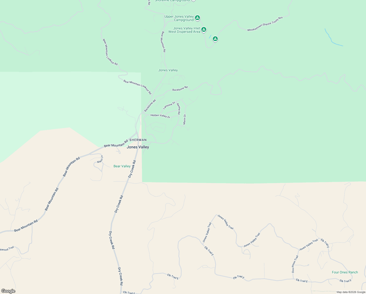 map of restaurants, bars, coffee shops, grocery stores, and more near 22179 Ravine Ct in Redding