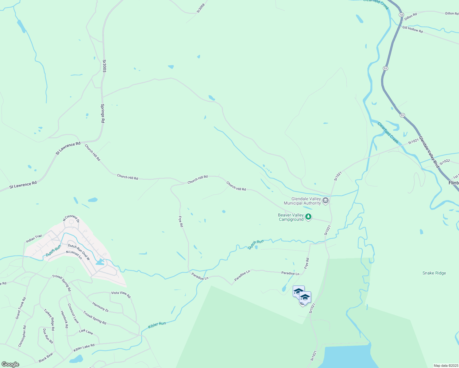 map of restaurants, bars, coffee shops, grocery stores, and more near 698 Church Hill Rd in Cambria