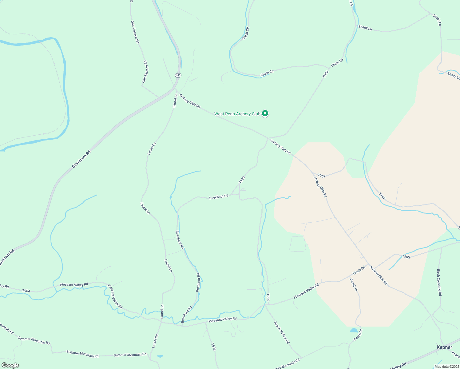 map of restaurants, bars, coffee shops, grocery stores, and more near 11 Old State Road in New Ringgold