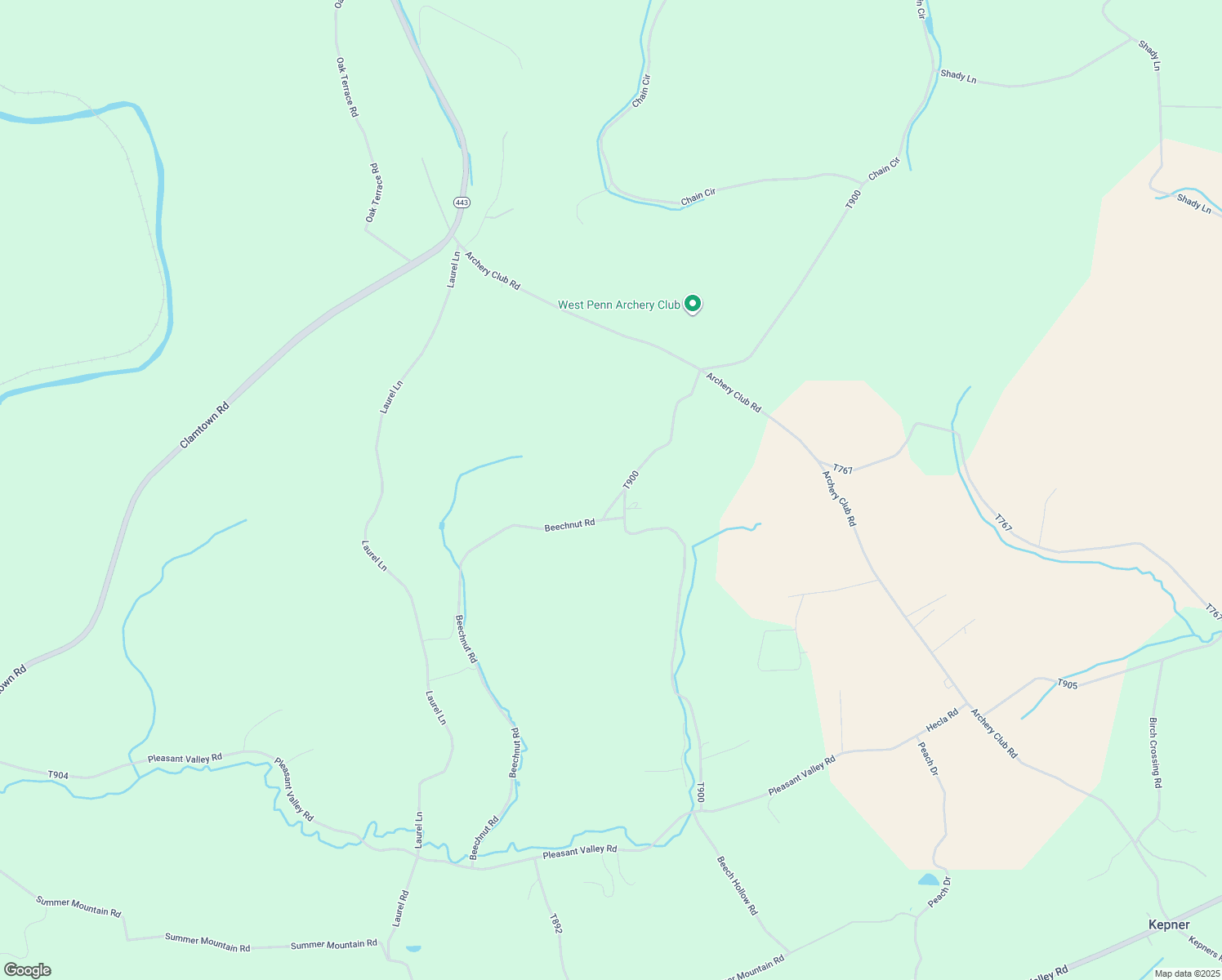 map of restaurants, bars, coffee shops, grocery stores, and more near 11 Old State Road in New Ringgold