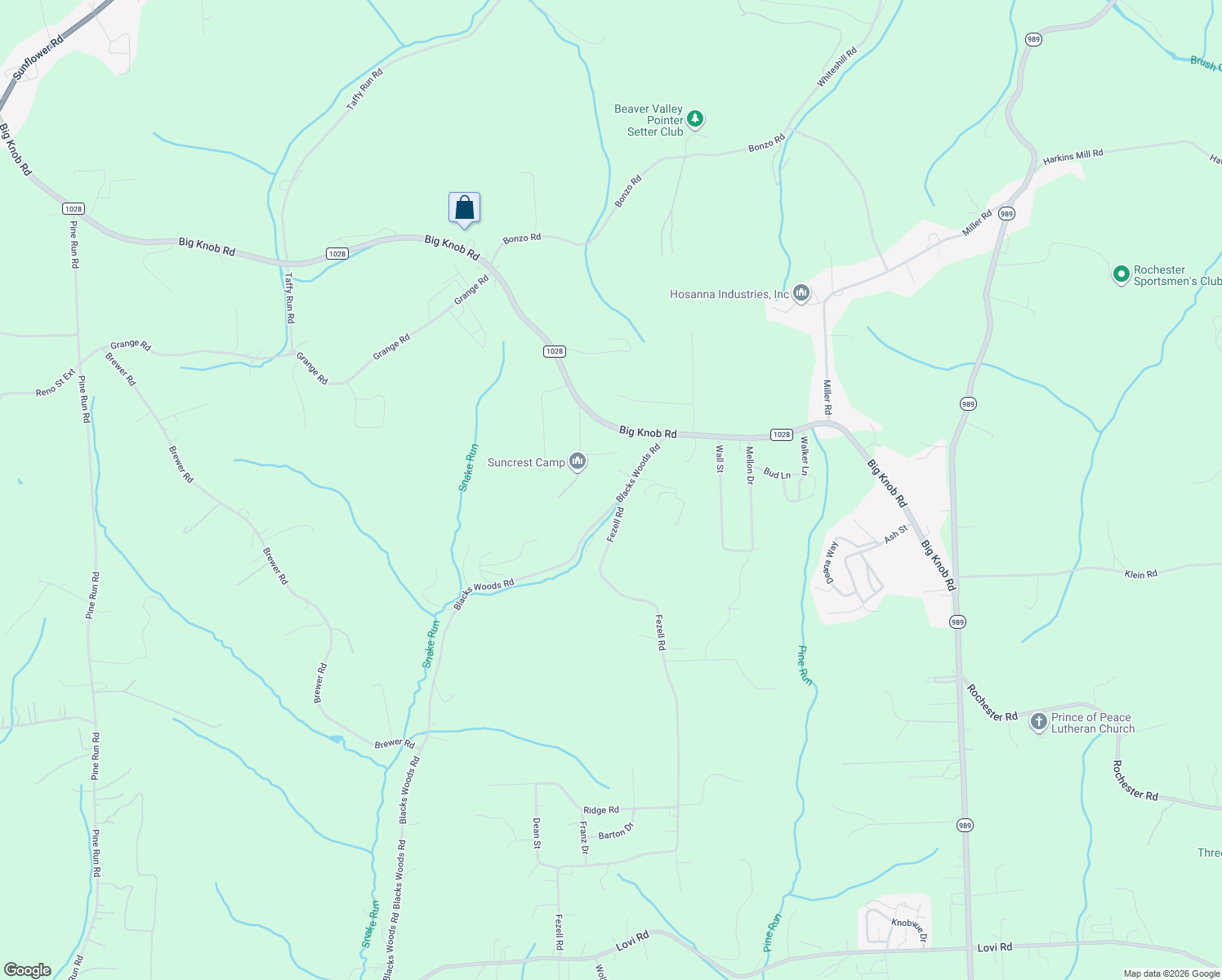 map of restaurants, bars, coffee shops, grocery stores, and more near 45 Blacks Woods Road in Freedom