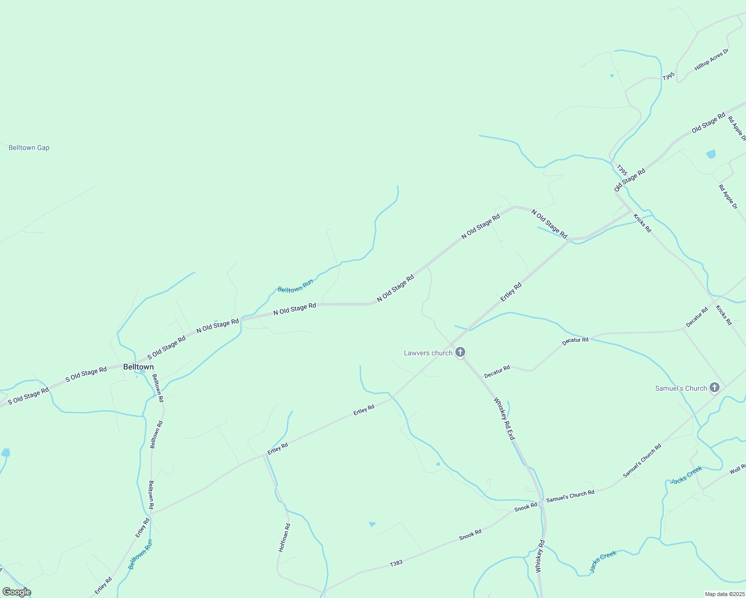 map of restaurants, bars, coffee shops, grocery stores, and more near 5753 South Old Stage Road in McClure