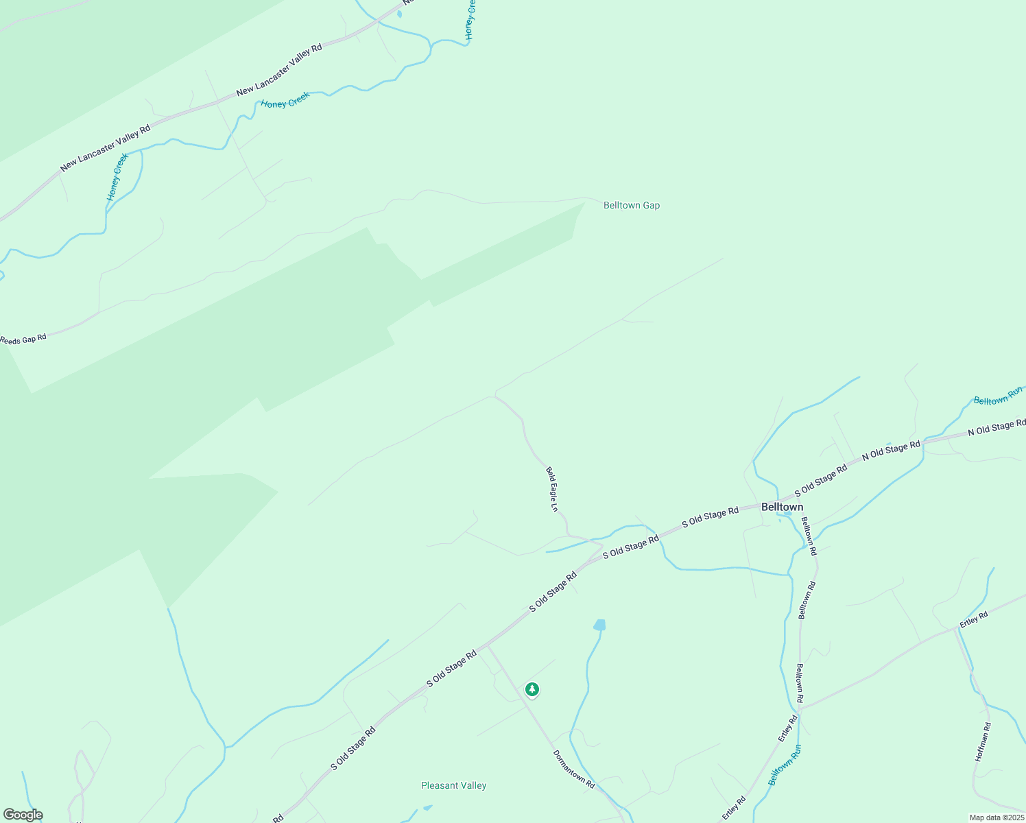 map of restaurants, bars, coffee shops, grocery stores, and more near 348 Bald Eagle Lane in McClure