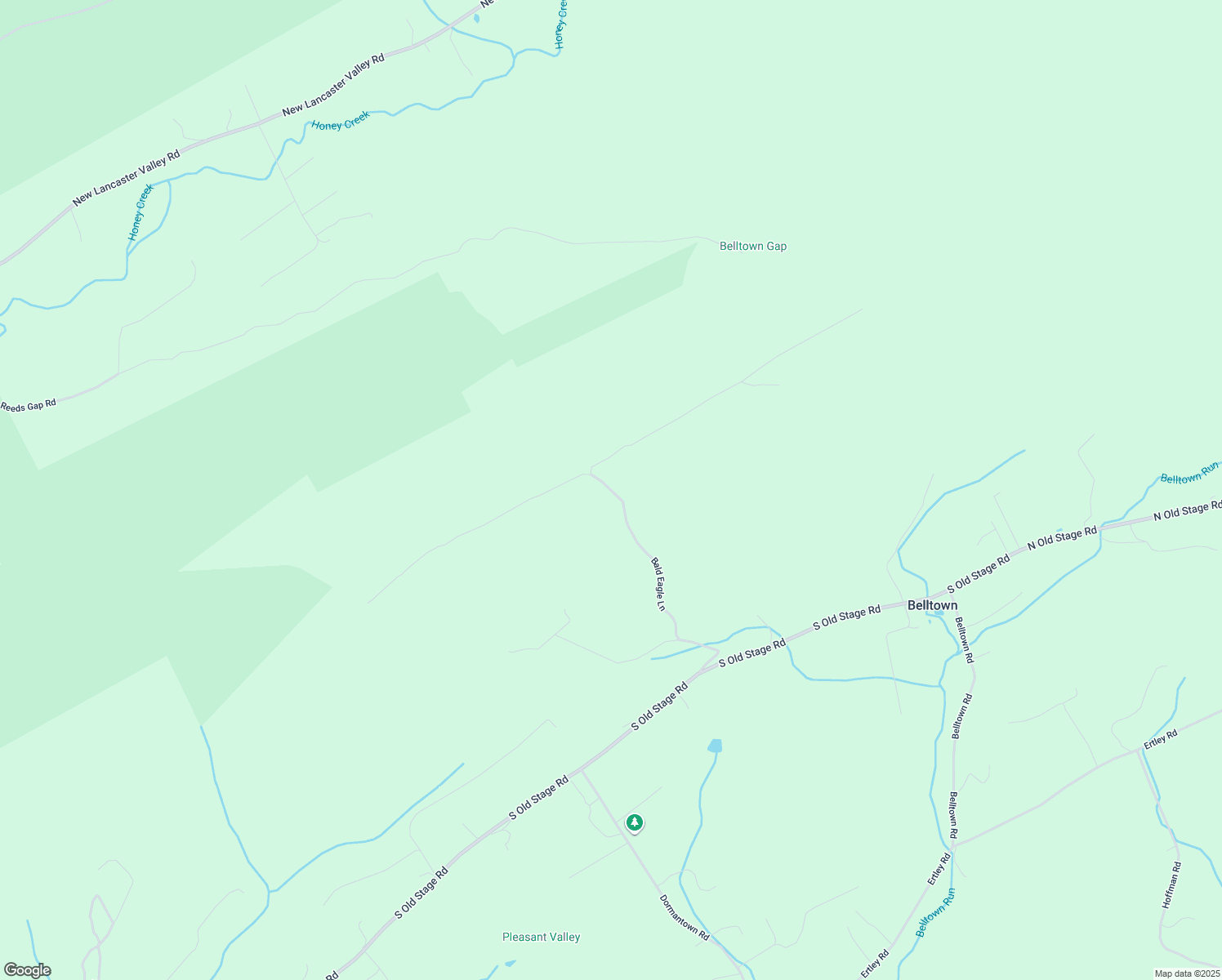 map of restaurants, bars, coffee shops, grocery stores, and more near 348 Bald Eagle Lane in McClure