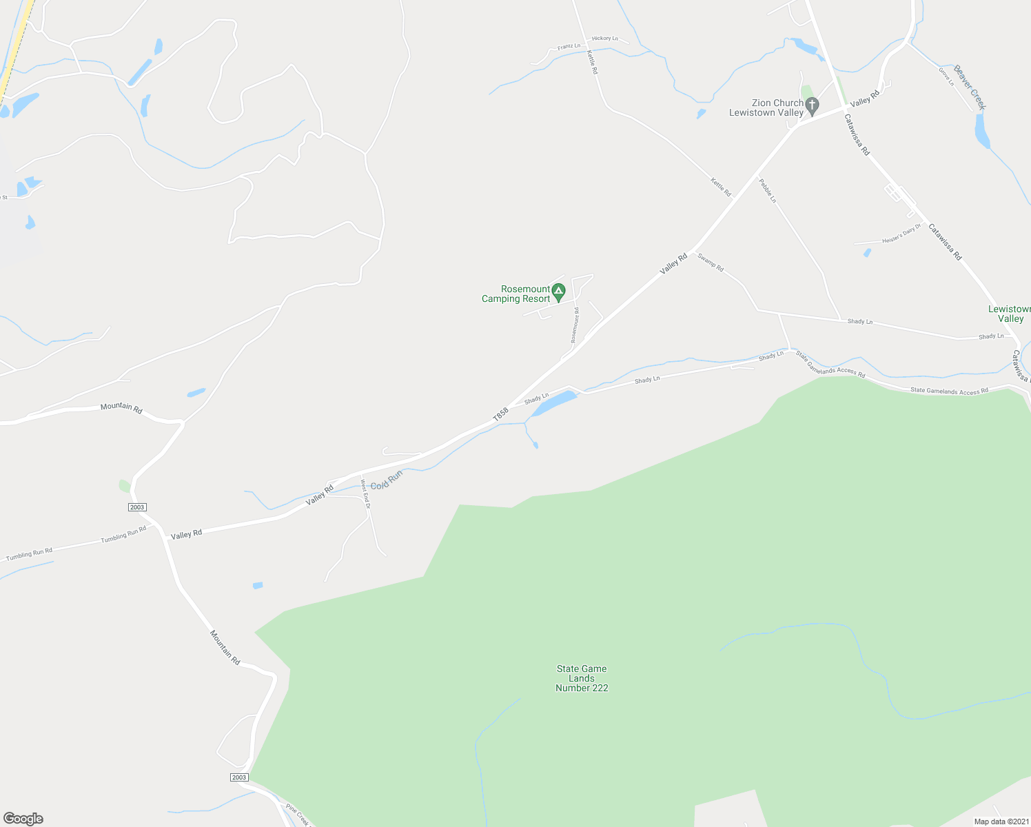 map of restaurants, bars, coffee shops, grocery stores, and more near 1002 Shady Lane in Tamaqua