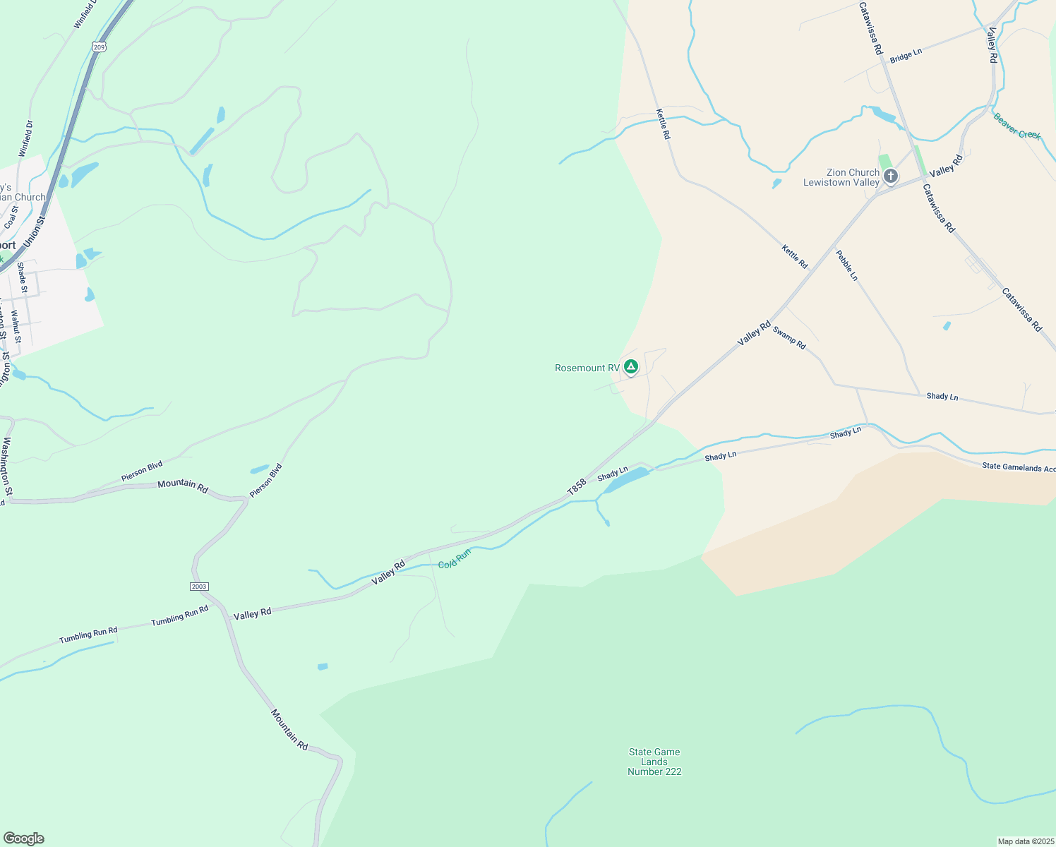 map of restaurants, bars, coffee shops, grocery stores, and more near 199 Valley Road in Tamaqua