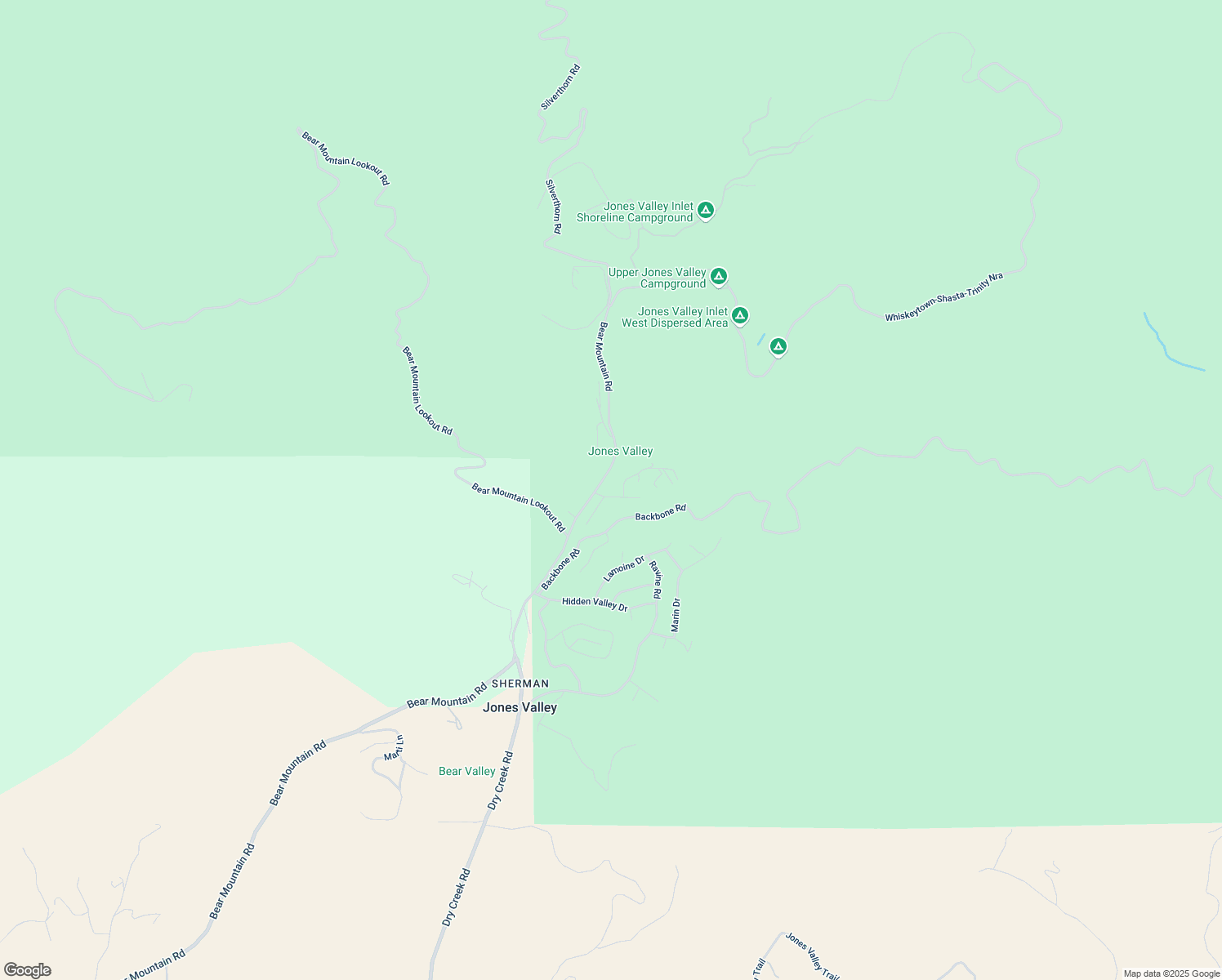 map of restaurants, bars, coffee shops, grocery stores, and more near 22111 Lookout Court in Redding