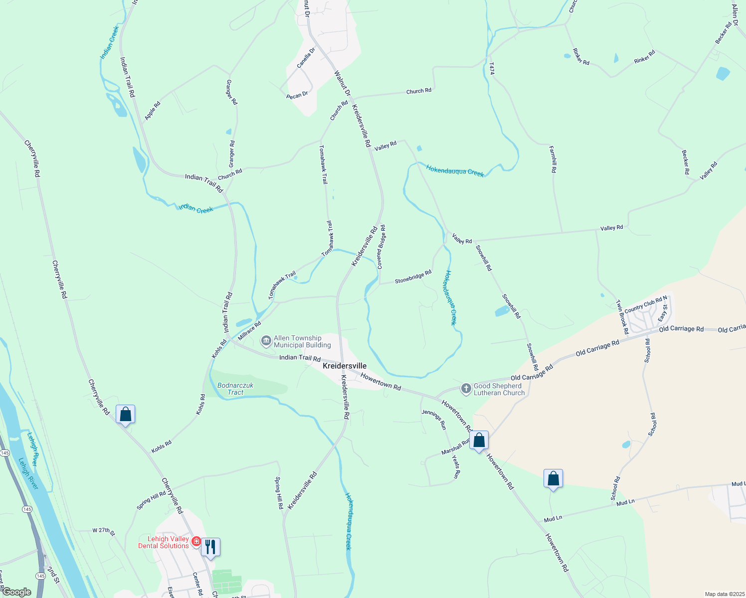 map of restaurants, bars, coffee shops, grocery stores, and more near 170 Covered Bridge Rd in Northampton