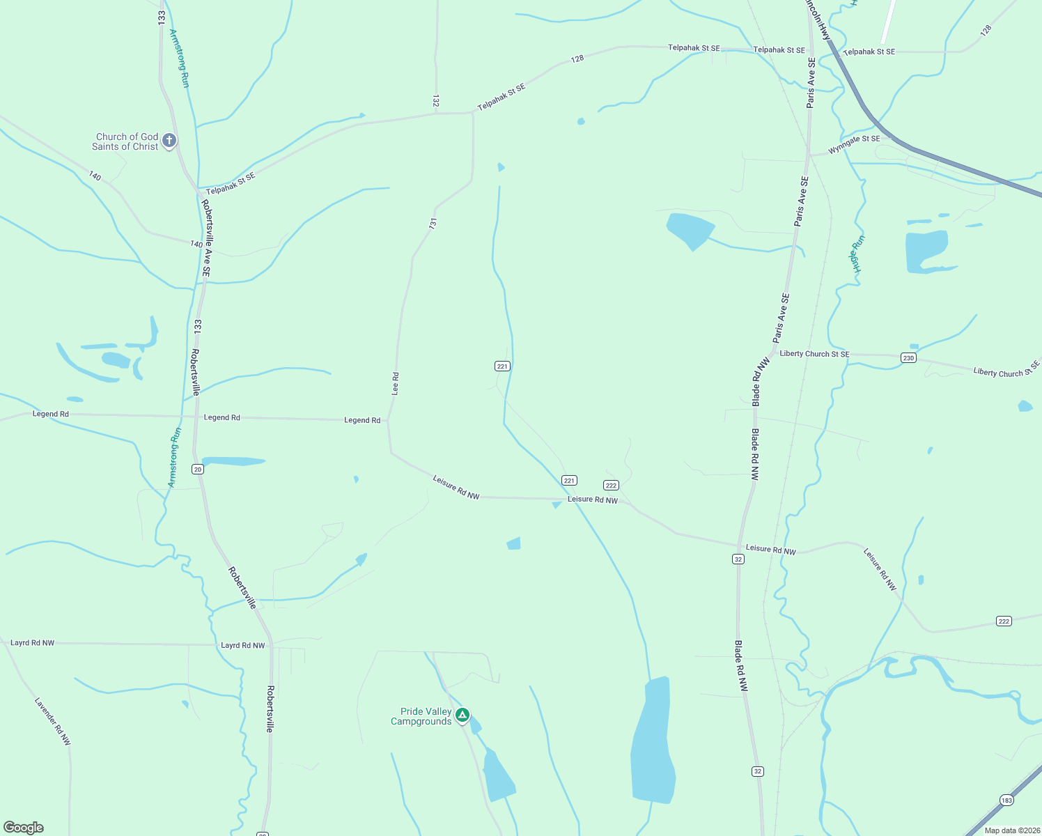 map of restaurants, bars, coffee shops, grocery stores, and more near 4090 Legend Road Northwest in Minerva
