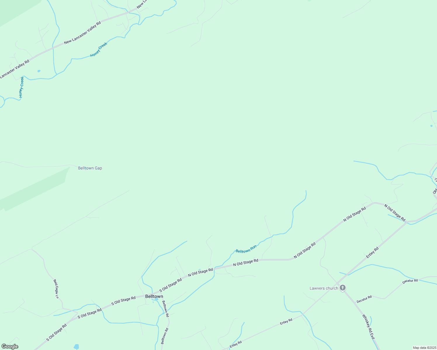map of restaurants, bars, coffee shops, grocery stores, and more near 5375 North Old Stage Road in McClure