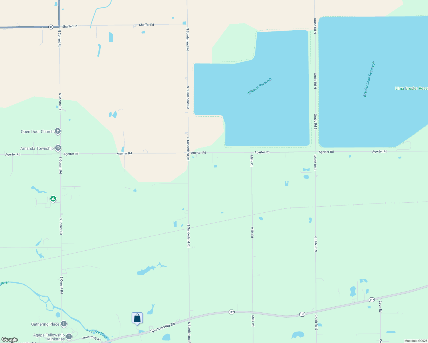 map of restaurants, bars, coffee shops, grocery stores, and more near 8121 Agerter Road in Delphos