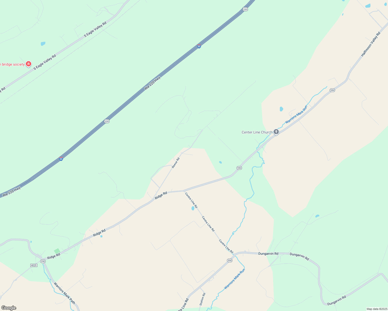 map of restaurants, bars, coffee shops, grocery stores, and more near 1074 Reese Road in Warriors Mark