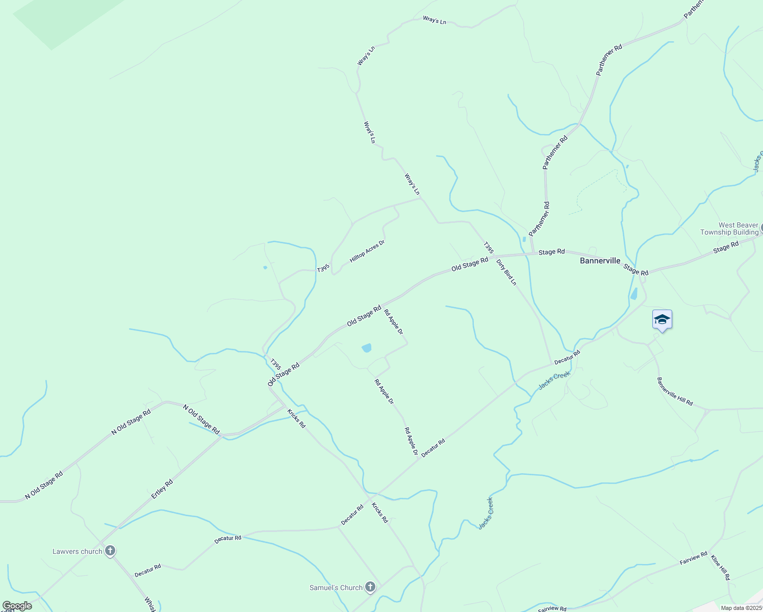 map of restaurants, bars, coffee shops, grocery stores, and more near 7074 Old Stage Road in McClure