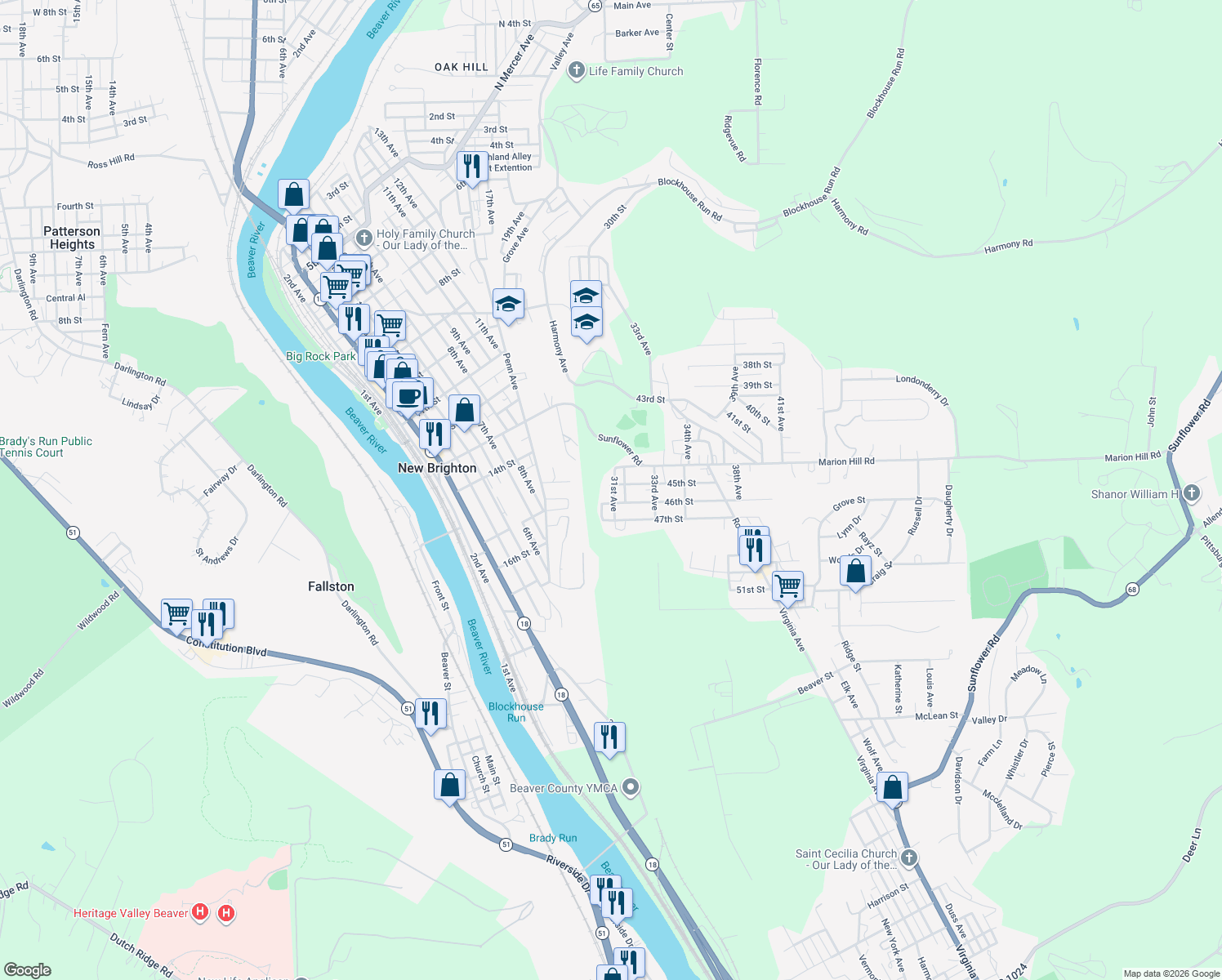 map of restaurants, bars, coffee shops, grocery stores, and more near 4504 31st Ave in New Brighton