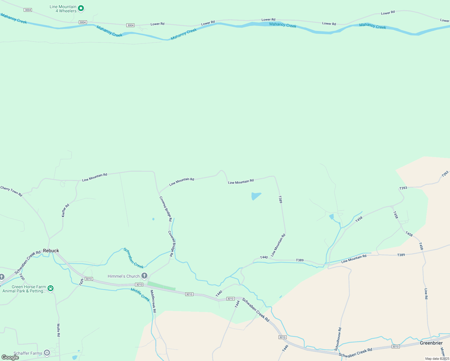 map of restaurants, bars, coffee shops, grocery stores, and more near 1026 Line Mountain Road in Dornsife
