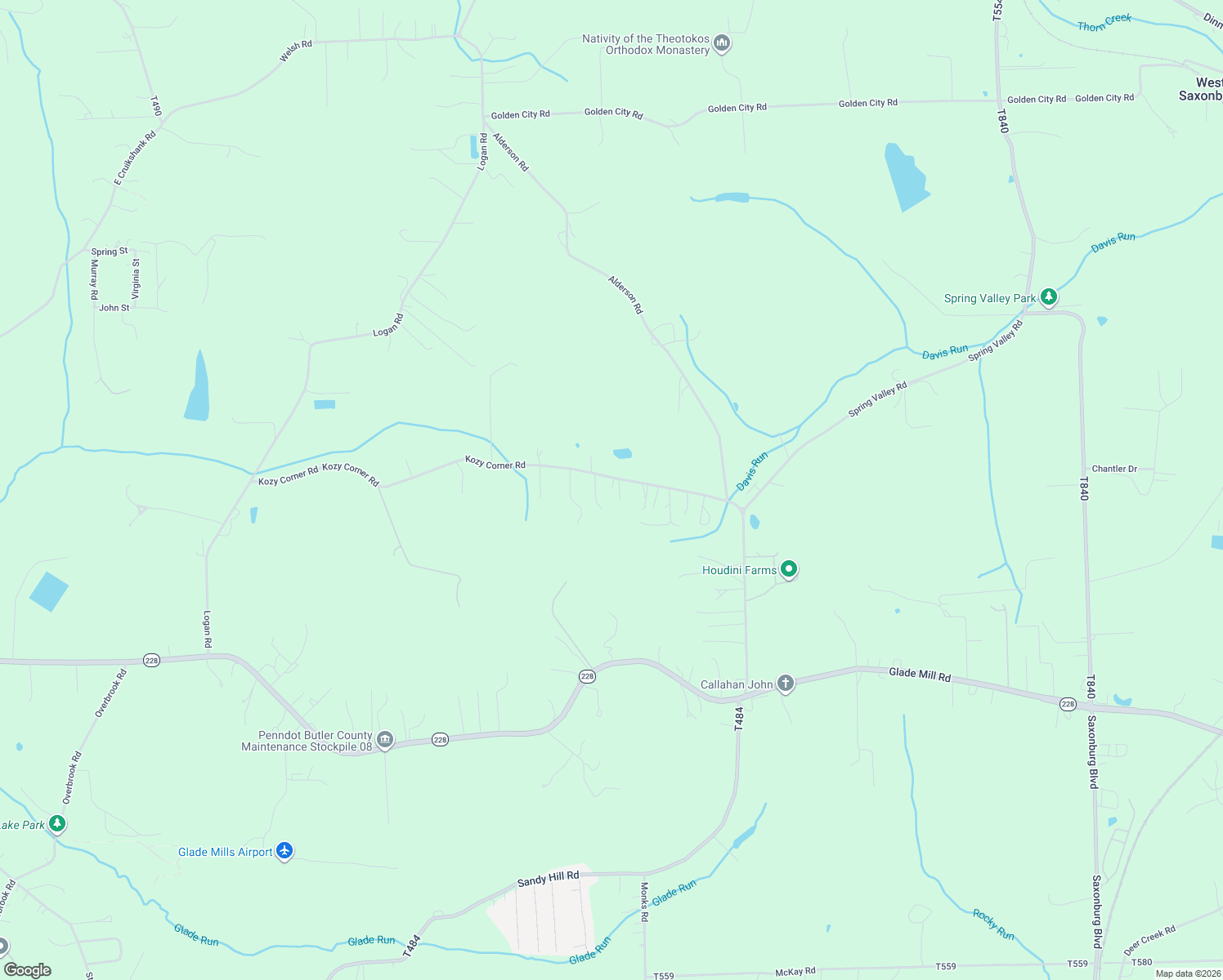 map of restaurants, bars, coffee shops, grocery stores, and more near 208 Kozy Corner Road in Valencia