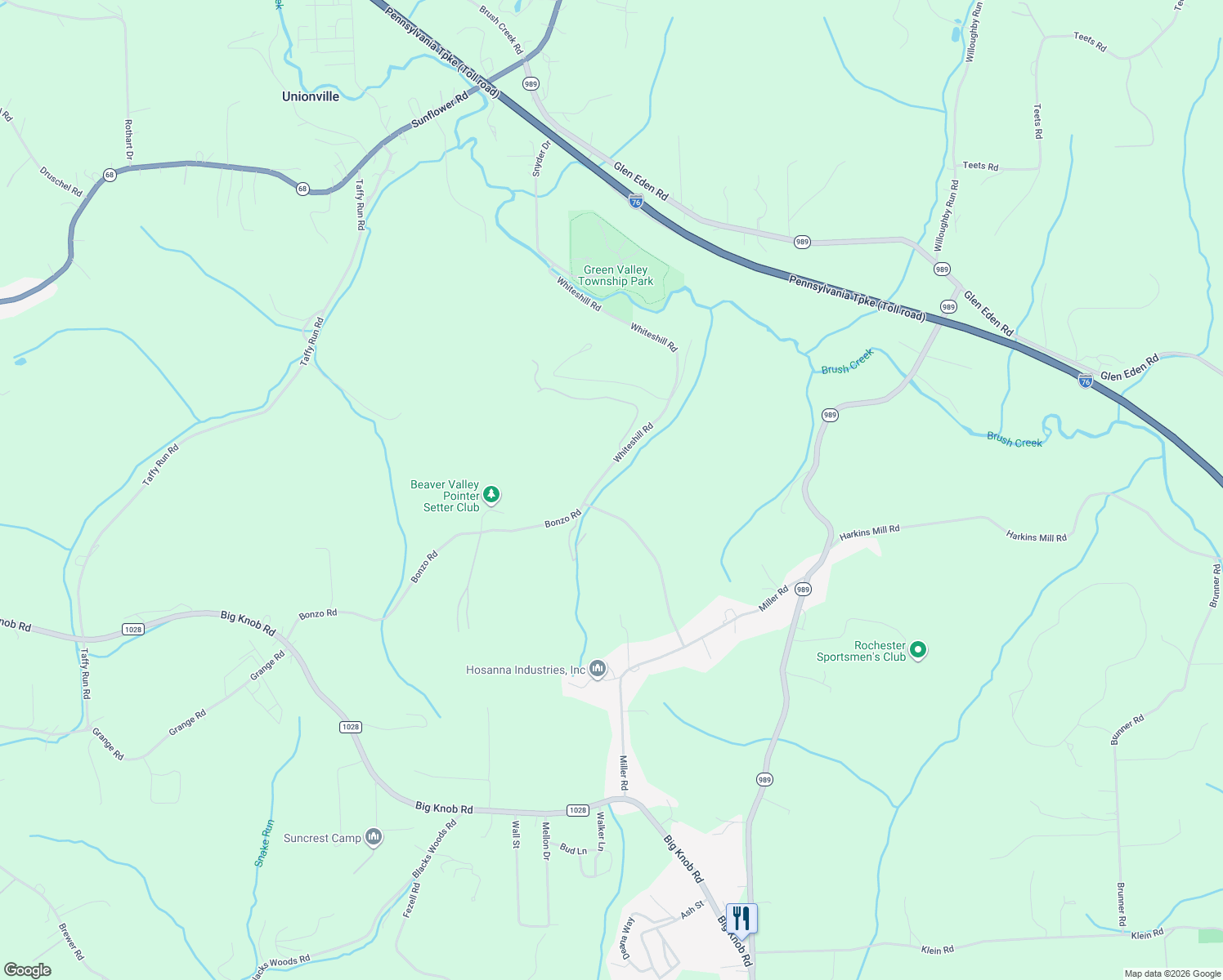 map of restaurants, bars, coffee shops, grocery stores, and more near 218 Whiteshill Road in Rochester