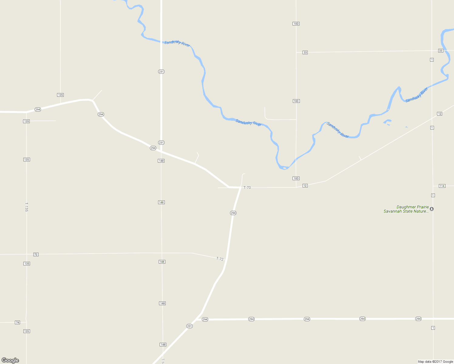 map of restaurants, bars, coffee shops, grocery stores, and more near 17963 Ohio 231 in Nevada