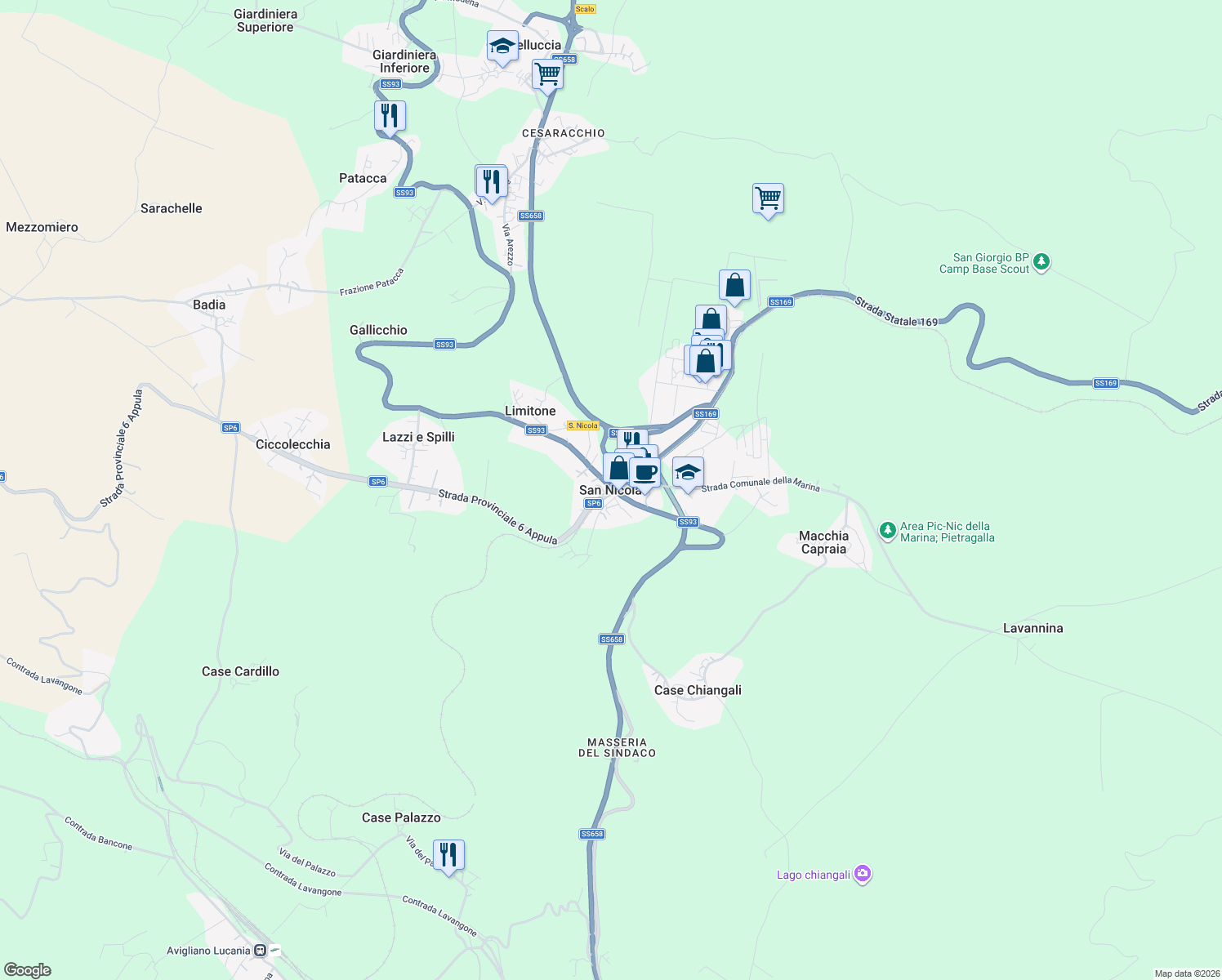 map of restaurants, bars, coffee shops, grocery stores, and more near in 