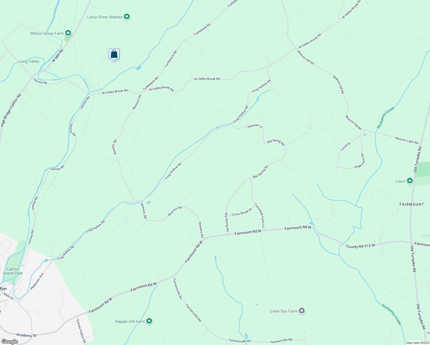 map of restaurants, bars, coffee shops, grocery stores, and more near 19 Lenore Road in Califon