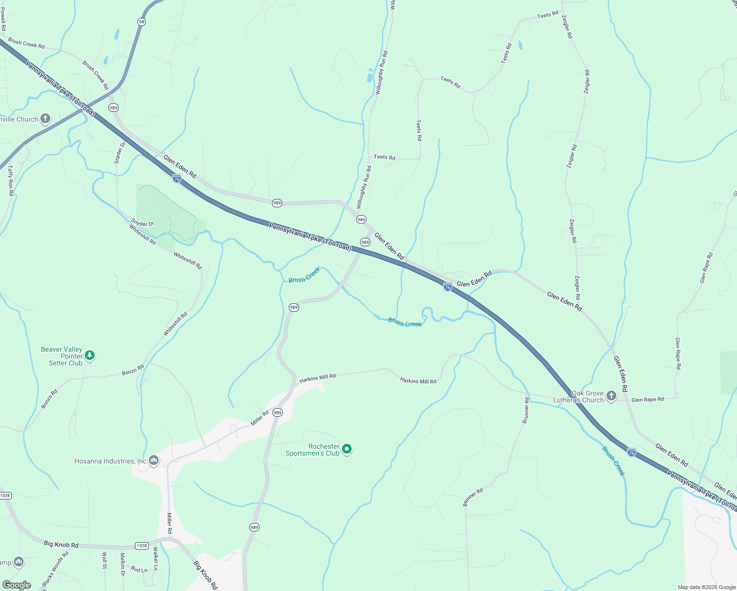 map of restaurants, bars, coffee shops, grocery stores, and more near 1409 Pennsylvania 989 in Rochester