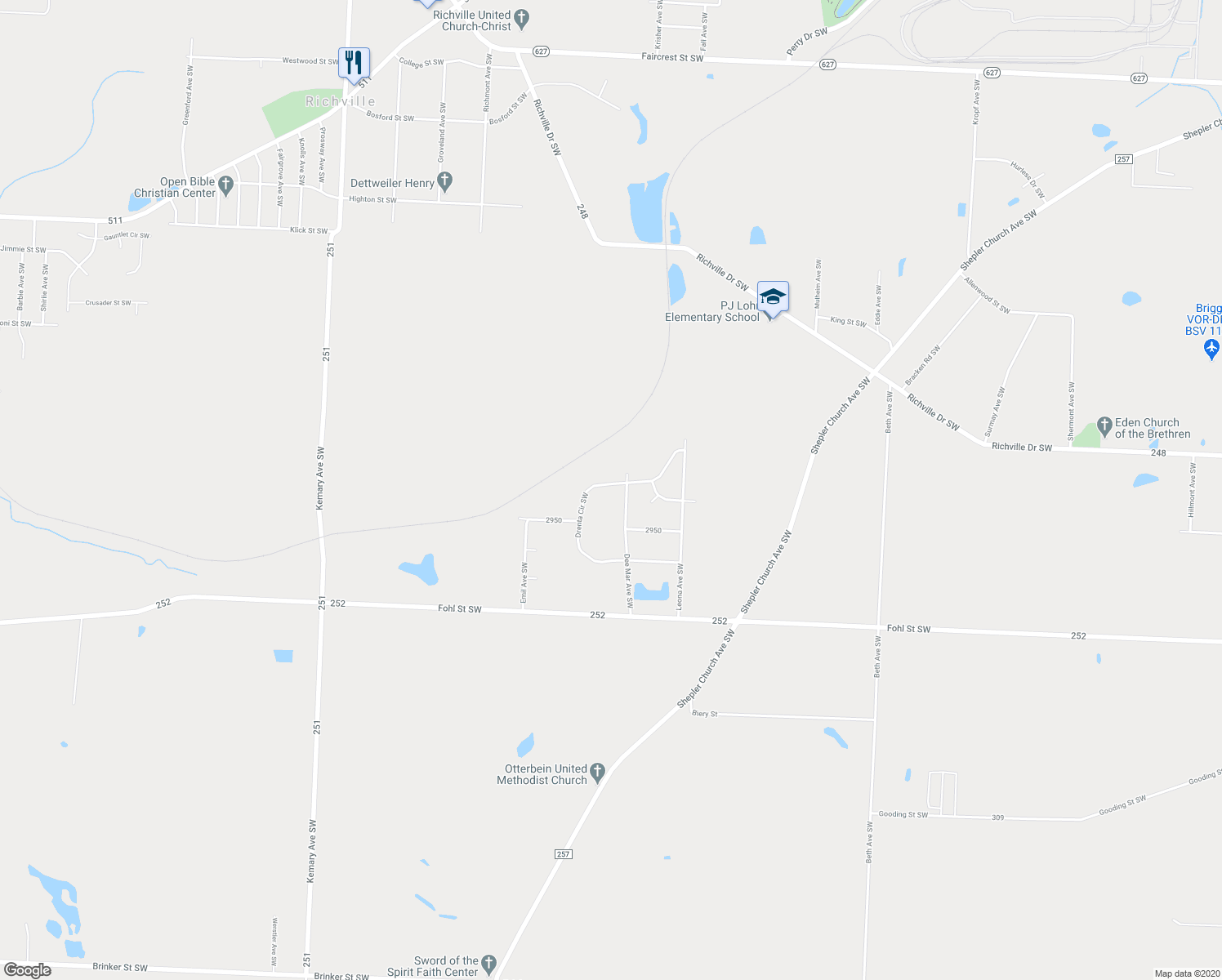 map of restaurants, bars, coffee shops, grocery stores, and more near 5963 Drenta Circle Southwest in Navarre