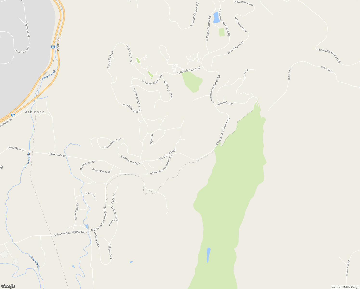 map of restaurants, bars, coffee shops, grocery stores, and more near 3280 Westview Trail in Park City