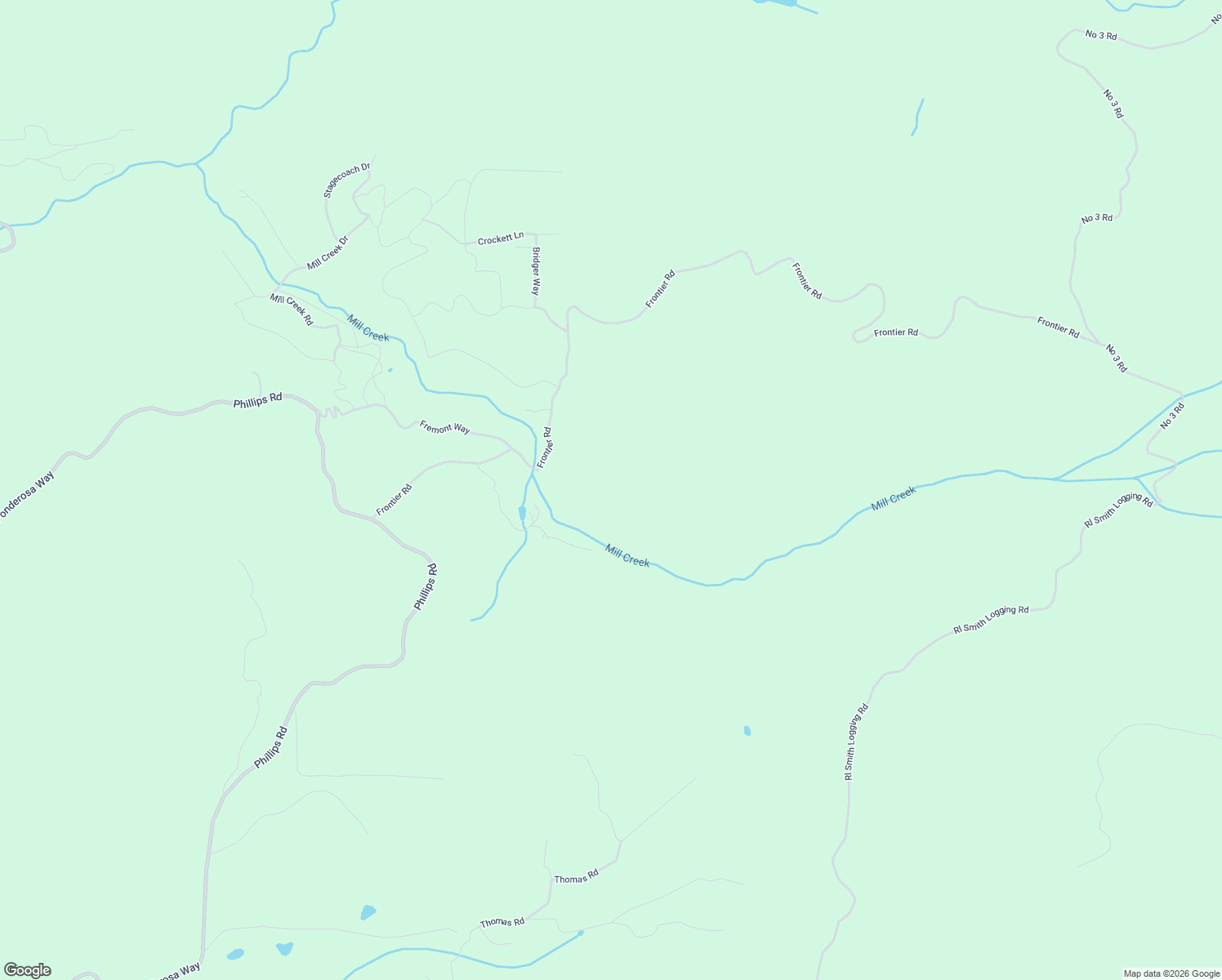 map of restaurants, bars, coffee shops, grocery stores, and more near 30425 Frontier Road in Oak Run