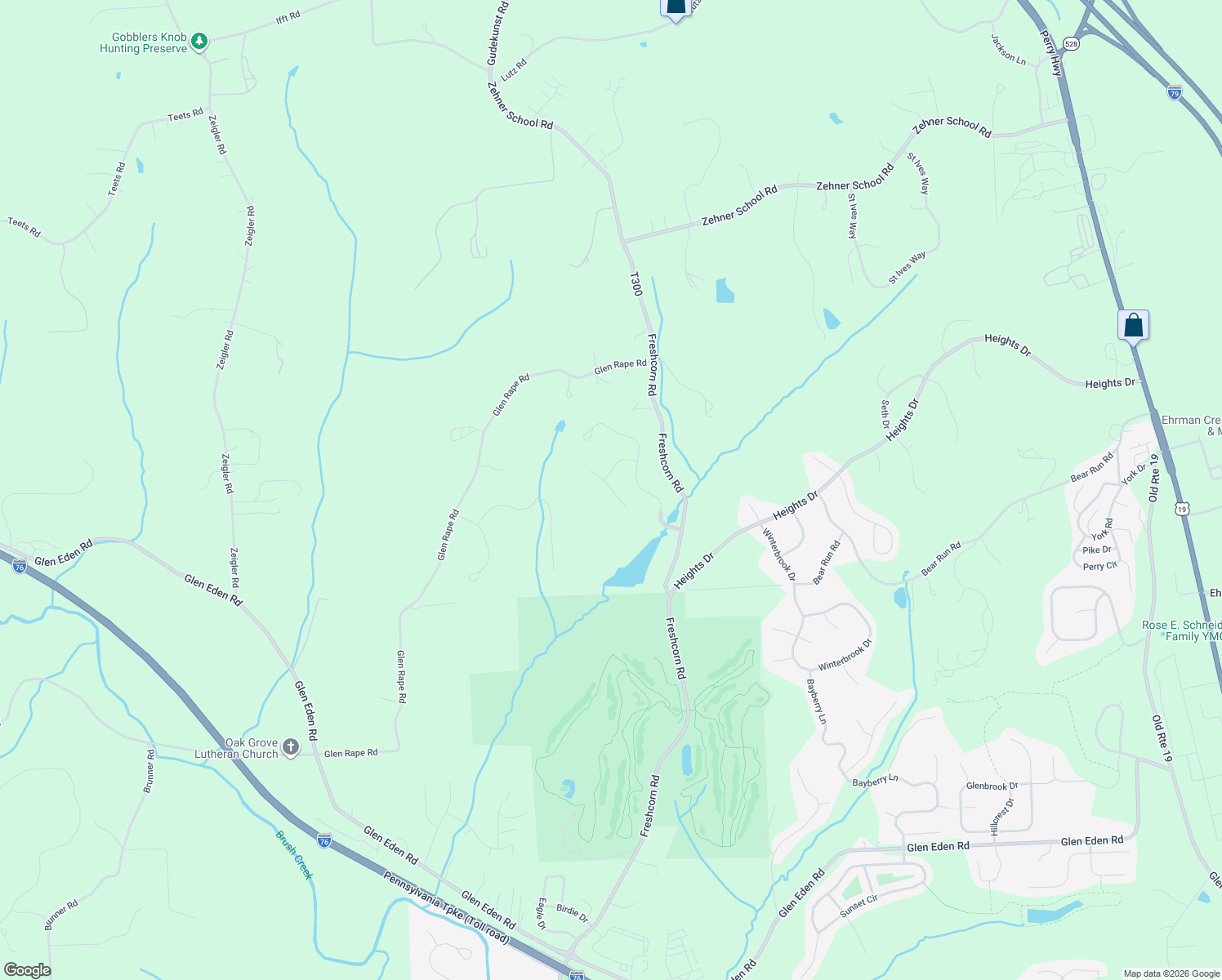map of restaurants, bars, coffee shops, grocery stores, and more near 316 Dawson Avenue in Cranberry Township