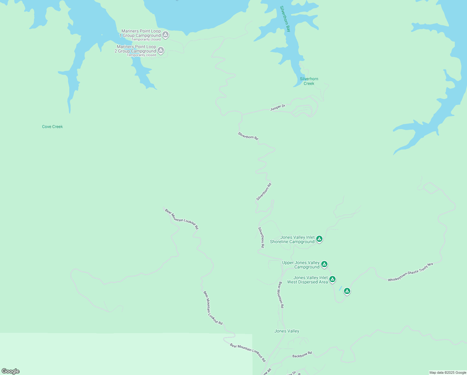map of restaurants, bars, coffee shops, grocery stores, and more near 13928 Silverthorn Road in Redding