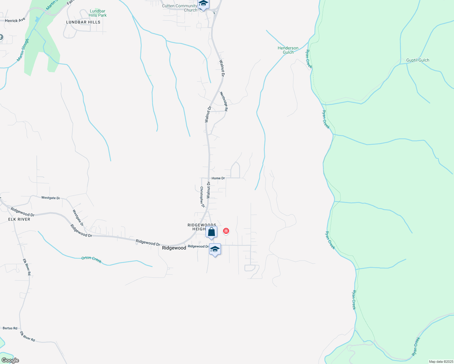 map of restaurants, bars, coffee shops, grocery stores, and more near 2299 Home Dr in Cutten