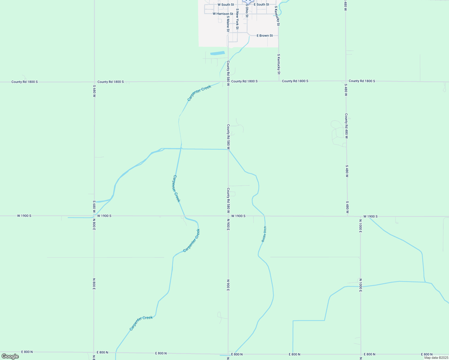 map of restaurants, bars, coffee shops, grocery stores, and more near 18740 County Road 900 in Remington