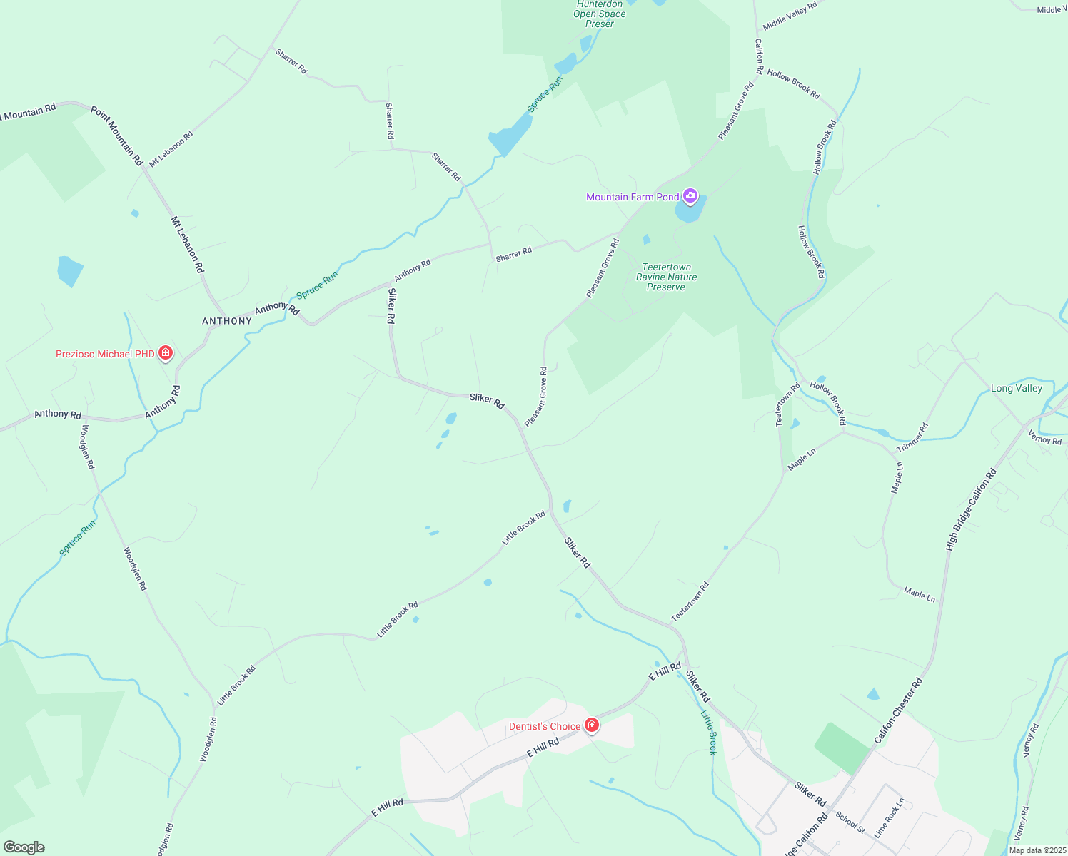 map of restaurants, bars, coffee shops, grocery stores, and more near 76 Sliker Road in Glen Gardner