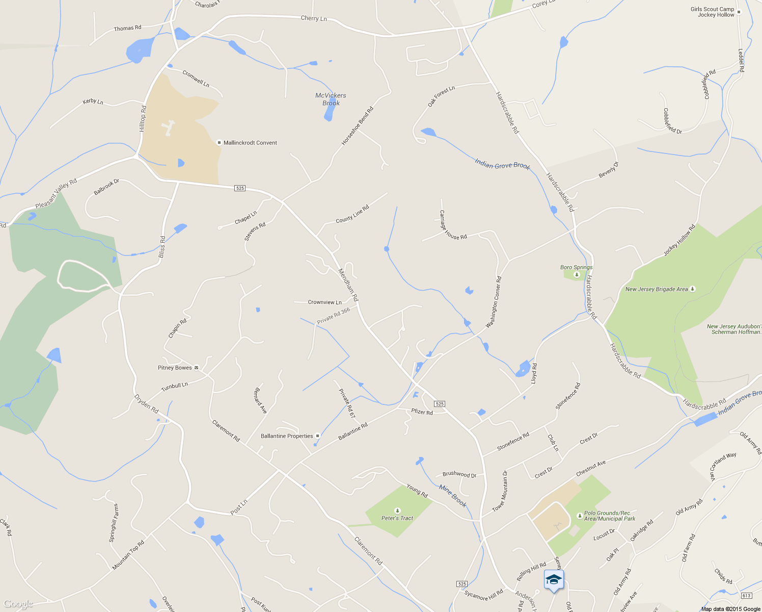 map of restaurants, bars, coffee shops, grocery stores, and more near 341 Mendham Rd in Bernardsville