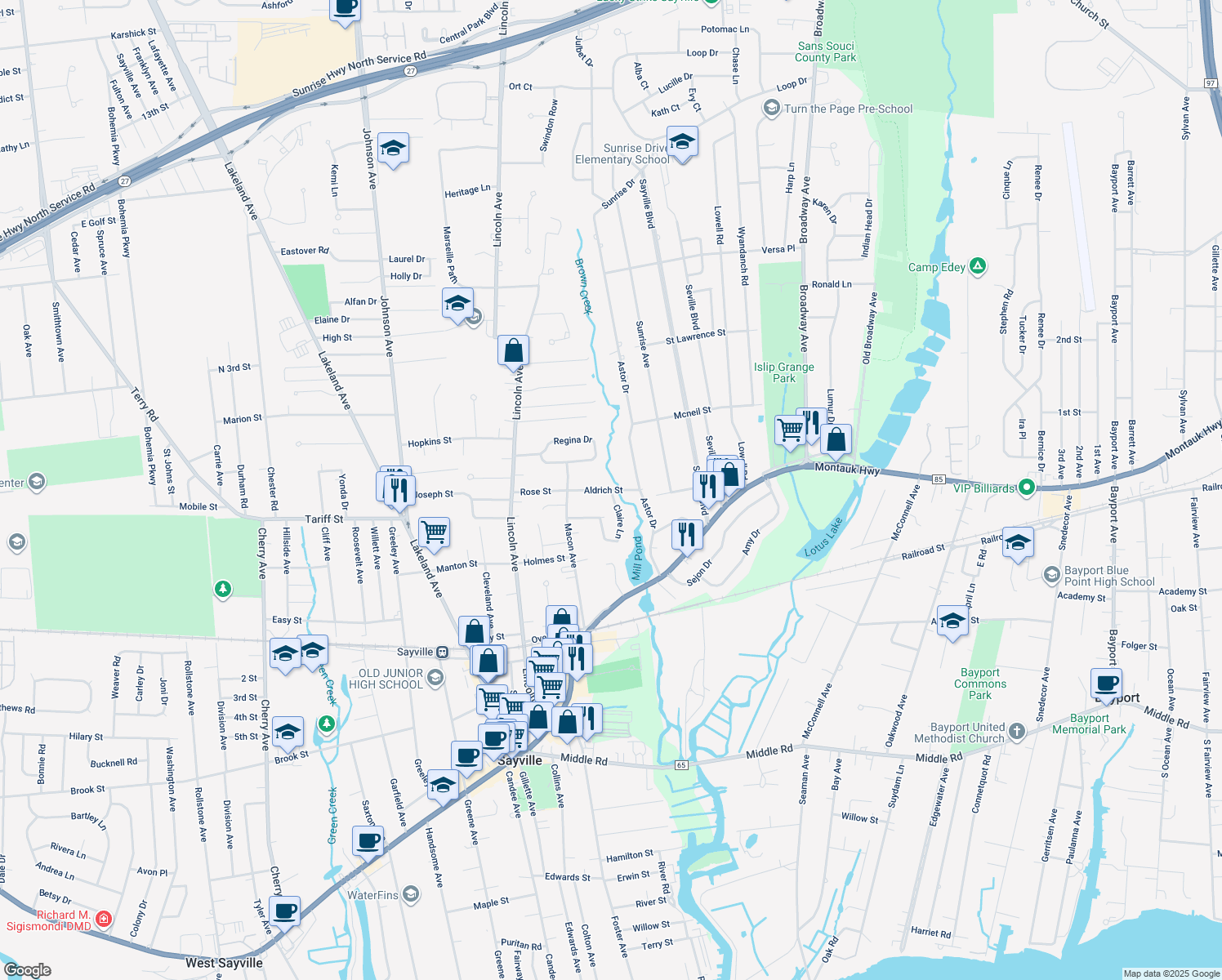 Aldrich Street, Sayville NY Walk Score
