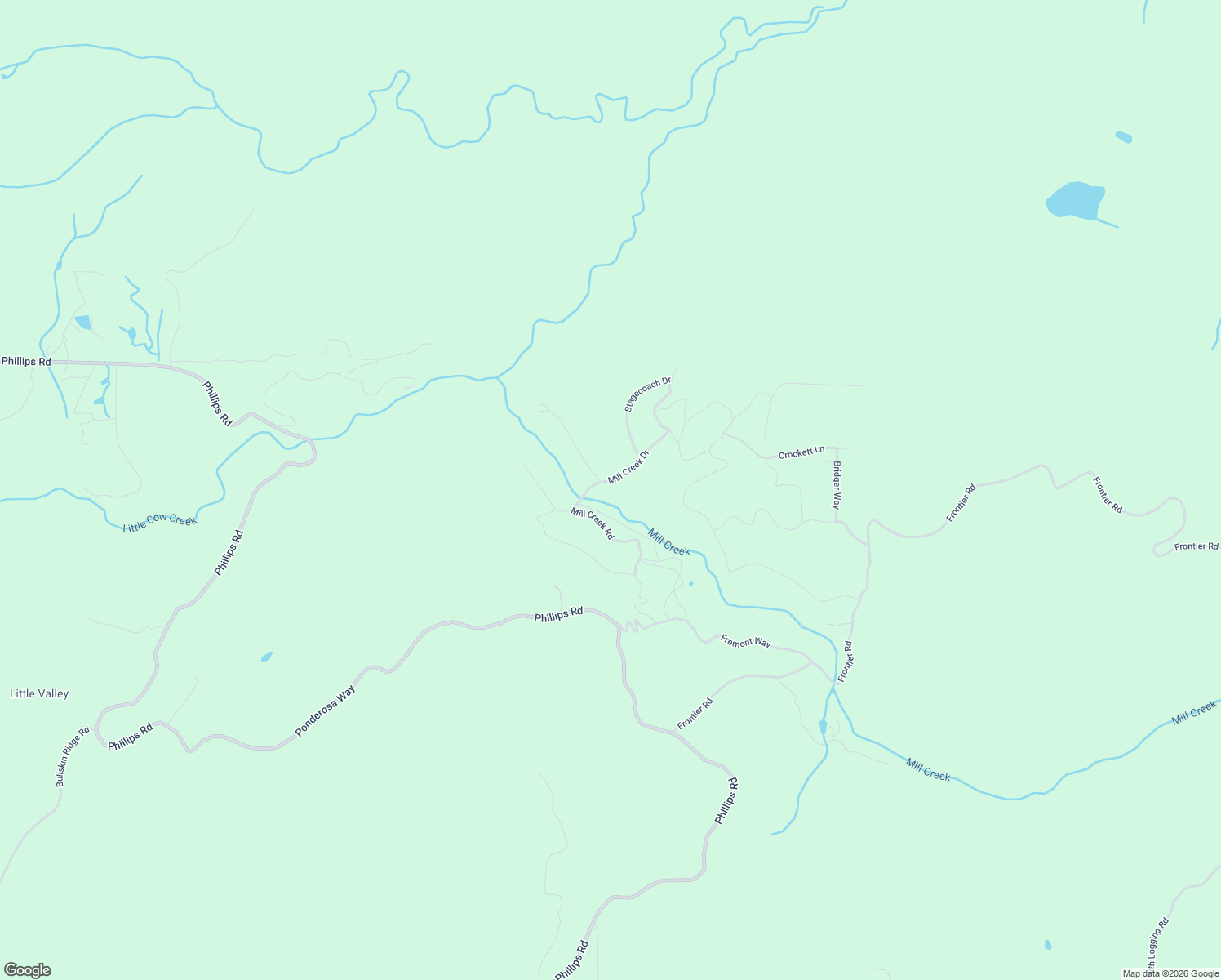 map of restaurants, bars, coffee shops, grocery stores, and more near 15700-15850 Mill Creek Drive in Oak Run