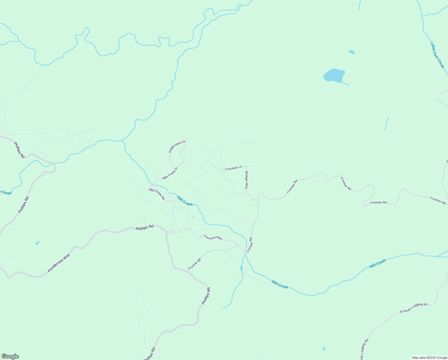 map of restaurants, bars, coffee shops, grocery stores, and more near Stagecoach Drive in Shasta County