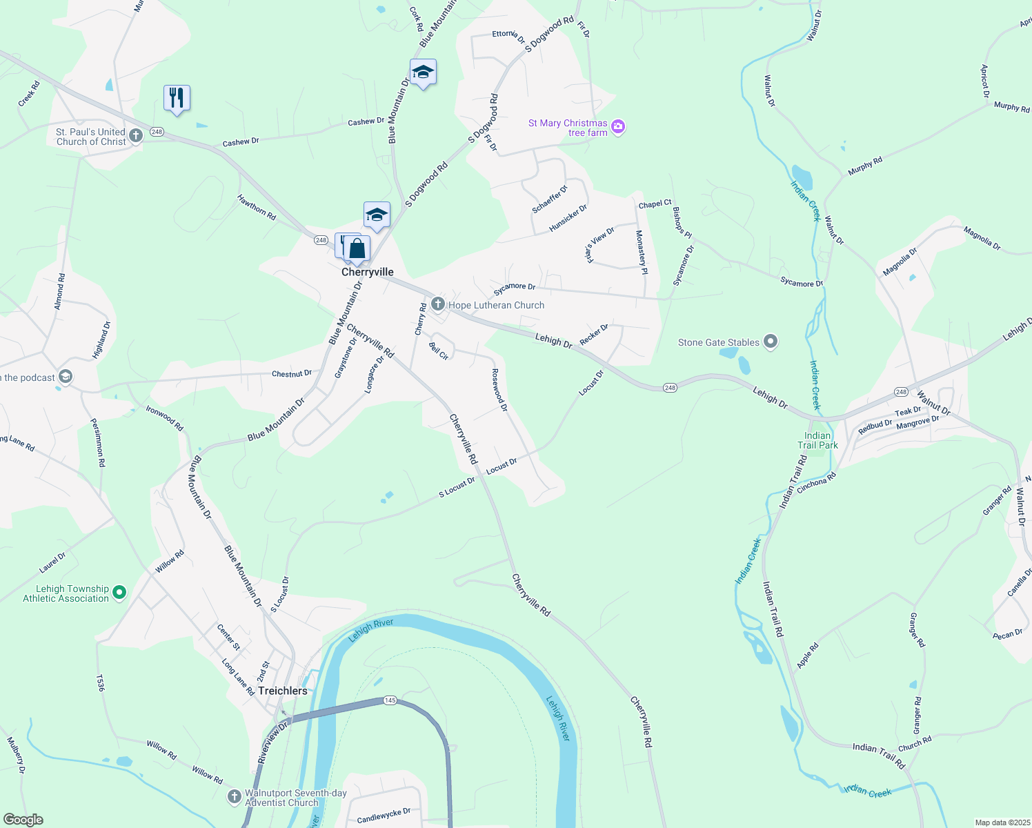map of restaurants, bars, coffee shops, grocery stores, and more near 506 Rosewood Dr in Northampton