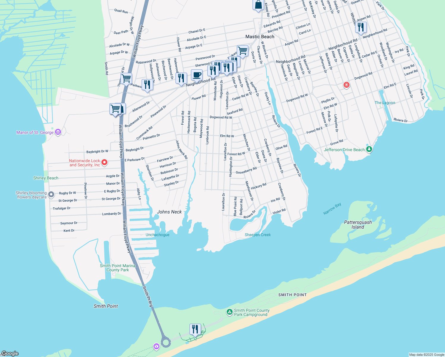 106 Laurelton Drive, Mastic Beach NY Walk Score