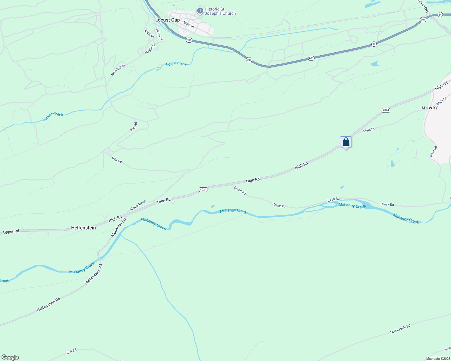map of restaurants, bars, coffee shops, grocery stores, and more near 690 High Road in Ashland