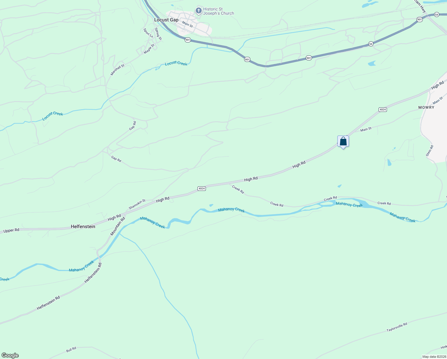 map of restaurants, bars, coffee shops, grocery stores, and more near 690 High Road in Ashland