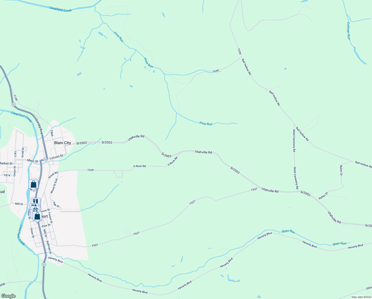 map of restaurants, bars, coffee shops, grocery stores, and more near in Coalport