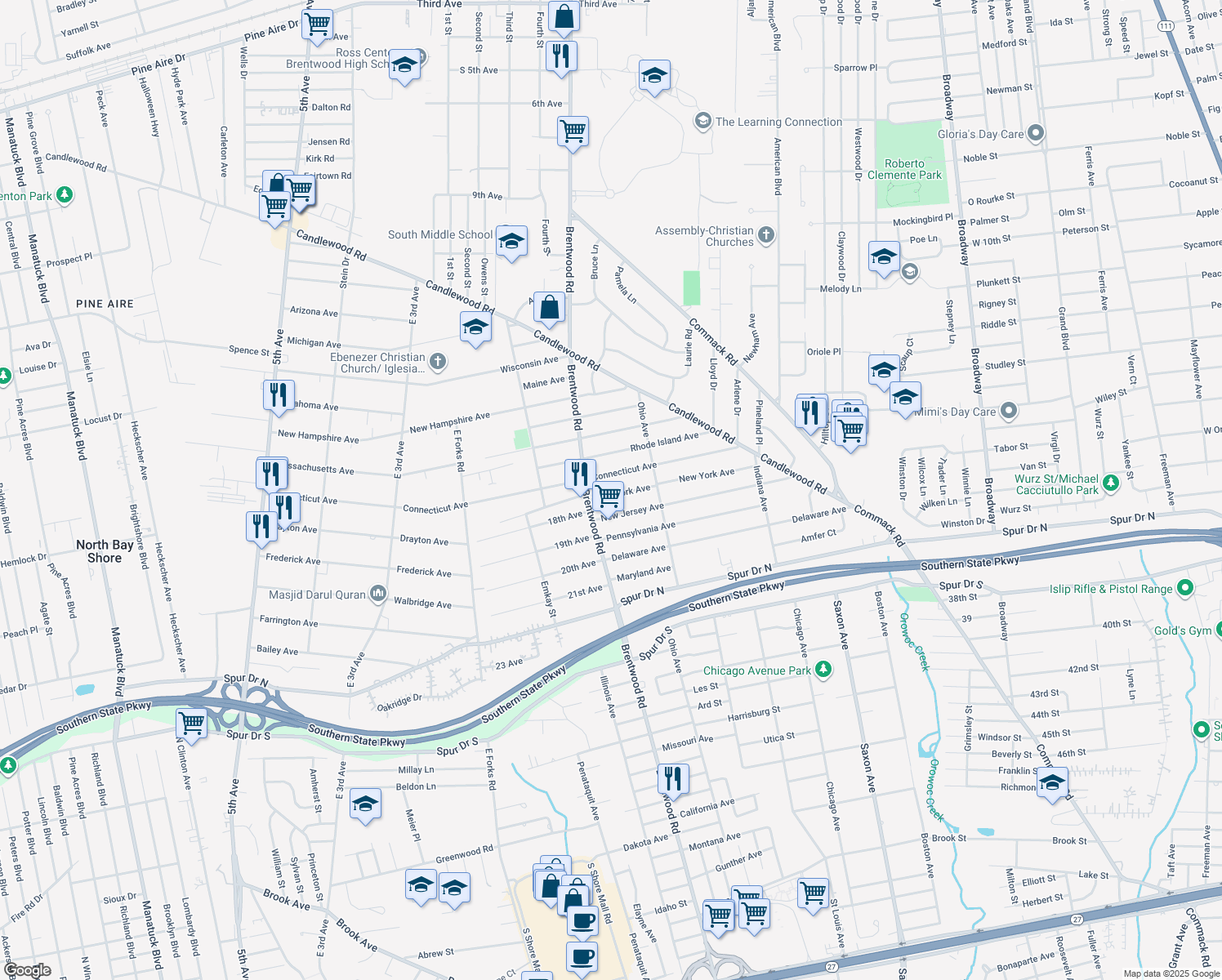 121 New York Avenue, North Bay Shore NY Walk Score